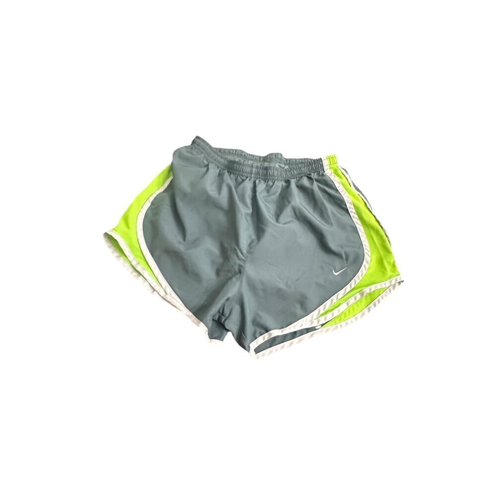 Nike Dri-Fit Shorts Gray Green Running Activewear Women's Size Small